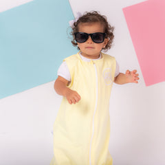 Saquito de dormir de verano con tela de algodón de camiseta - Con pies