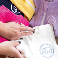 Saquito de dormir de verano con tela de muselina - Con pies