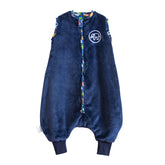 Saquito de dormir reversible de flannel con salida de pies