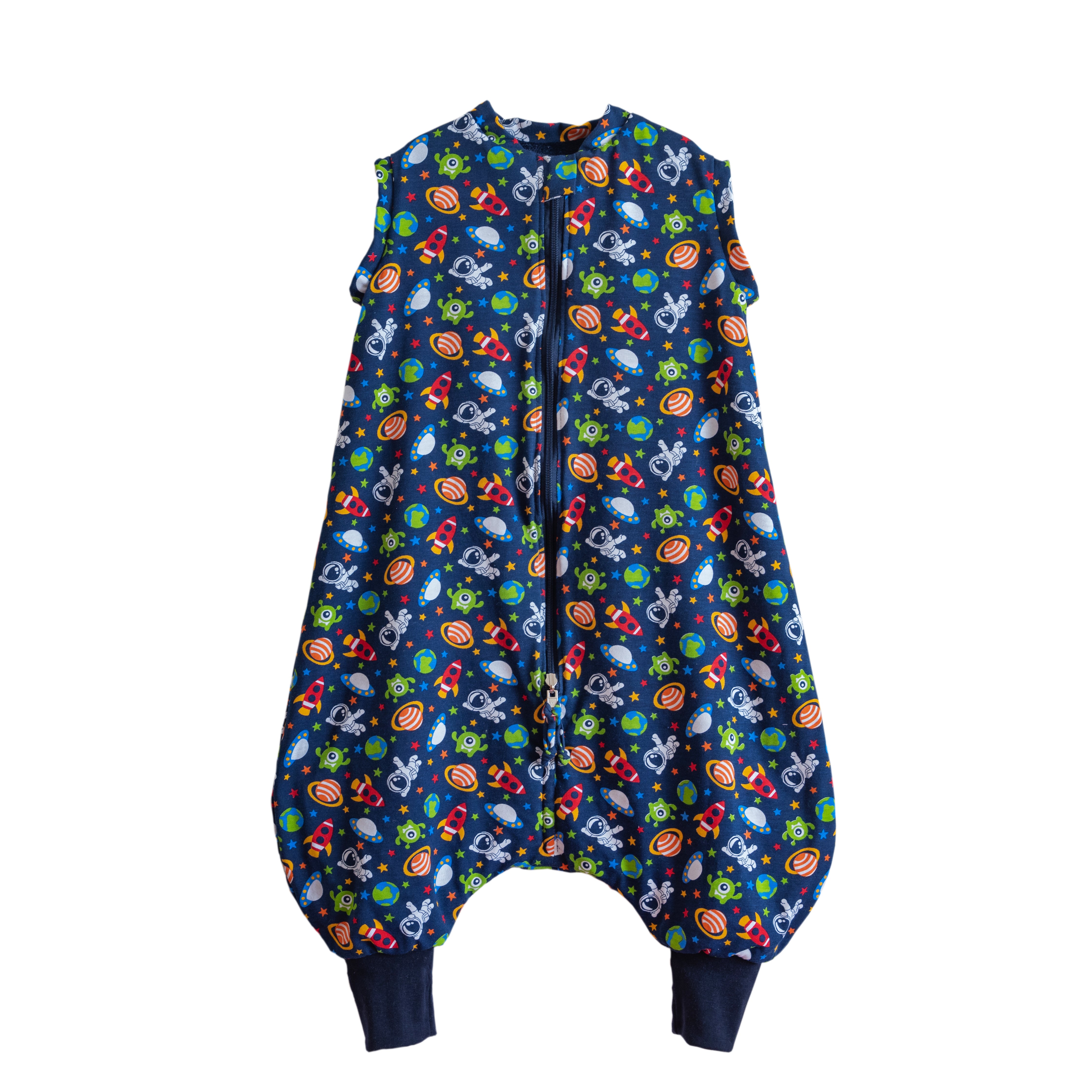 Saquito de dormir reversible de flannel con salida de pies