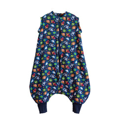Saquito de dormir reversible de flannel con salida de pies
