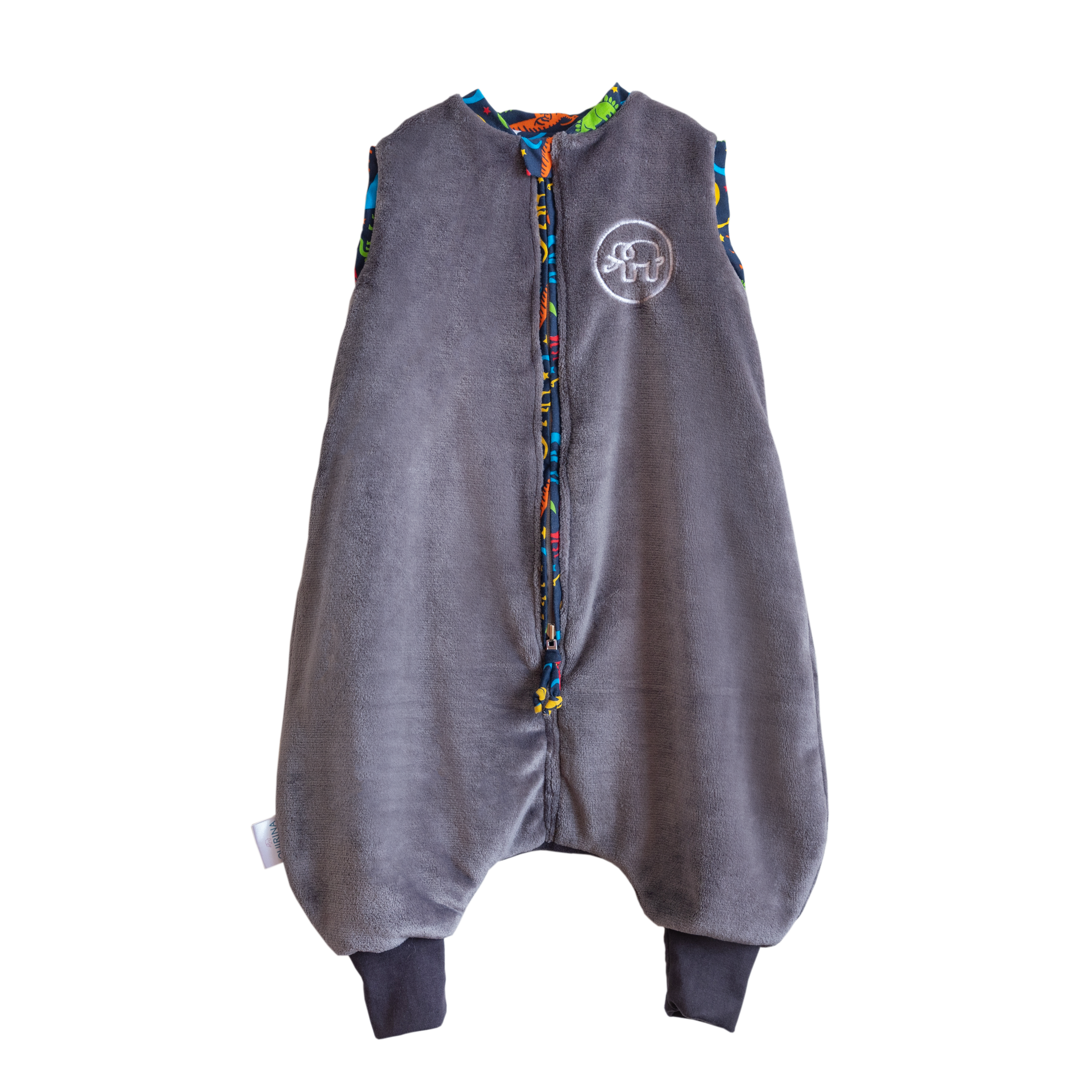 Saquito de dormir reversible de flannel con salida de pies