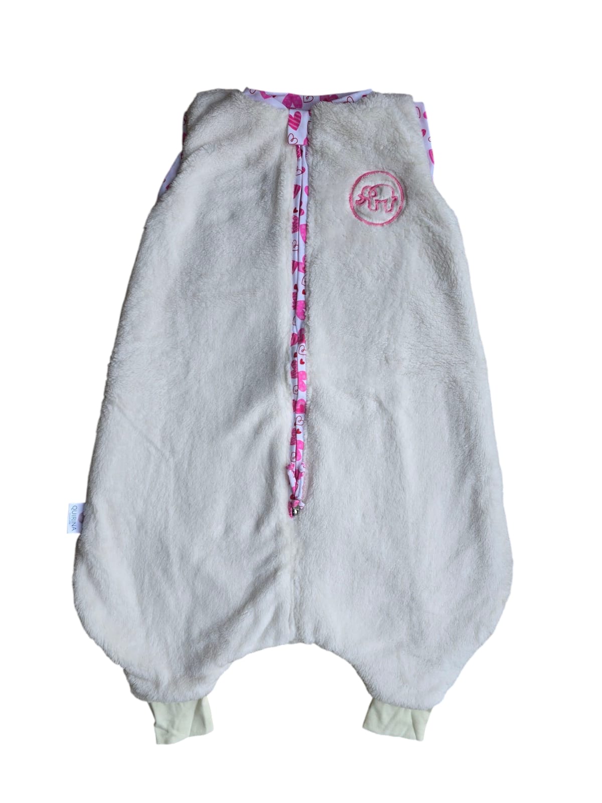 Saquito de dormir reversible de flannel con salida de pies