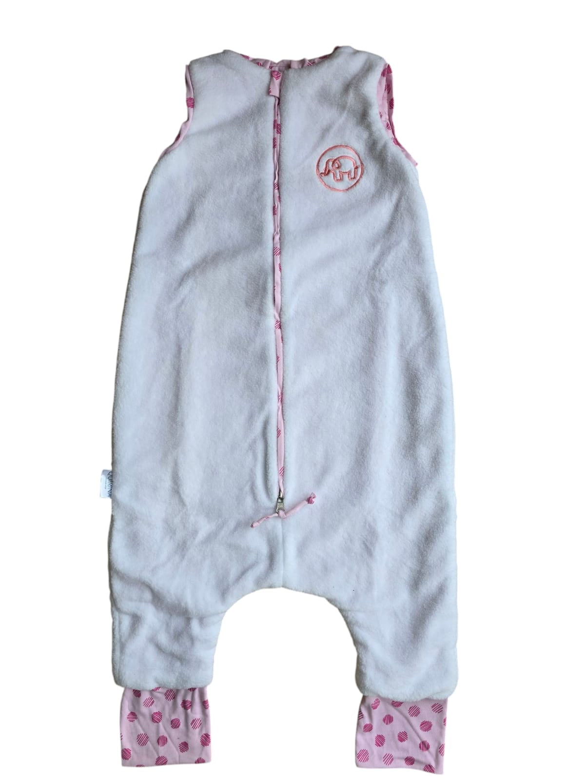 Saquito de dormir reversible de flannel con salida de pies
