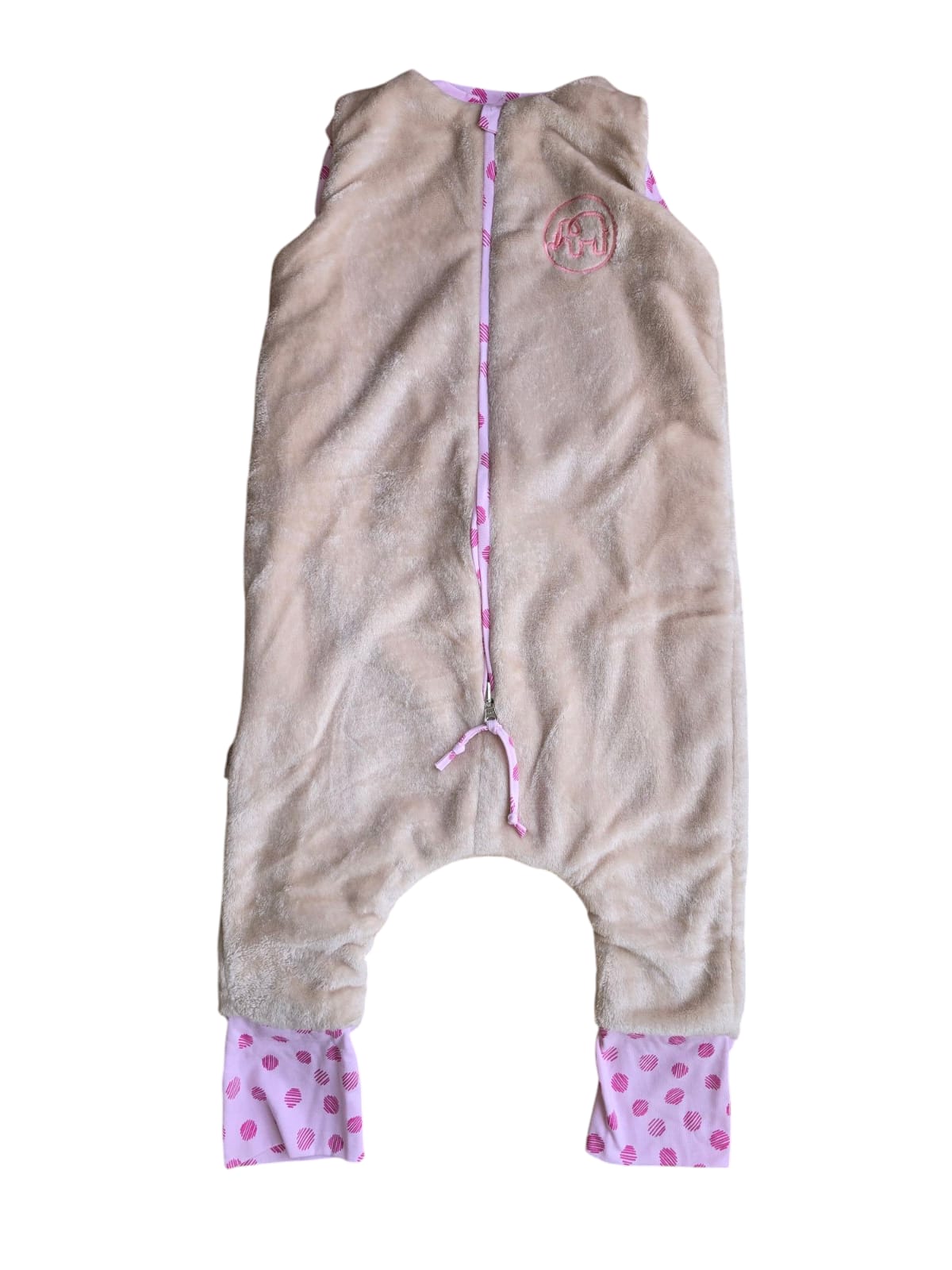 Saquito de dormir reversible de flannel con salida de pies